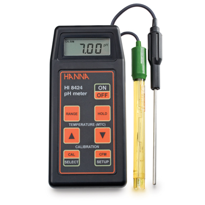 HI8424微电脑酸度pH-氧化还原ORP-温度°C测定仪