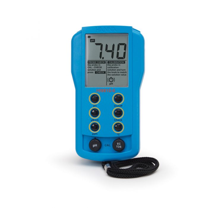 便携式 pH/EC/TDS 测量仪 - HI9810-6