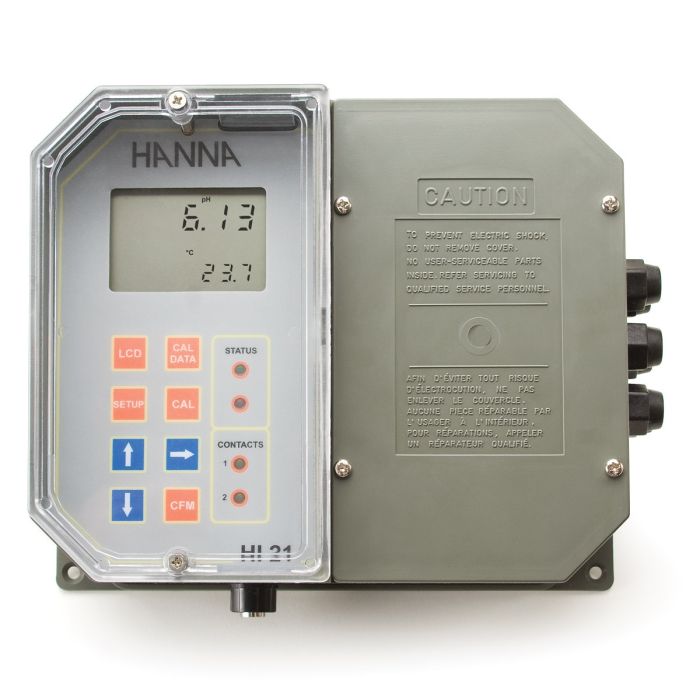 带双设定点的壁挂式 pH 数字控制器 - HI21211
