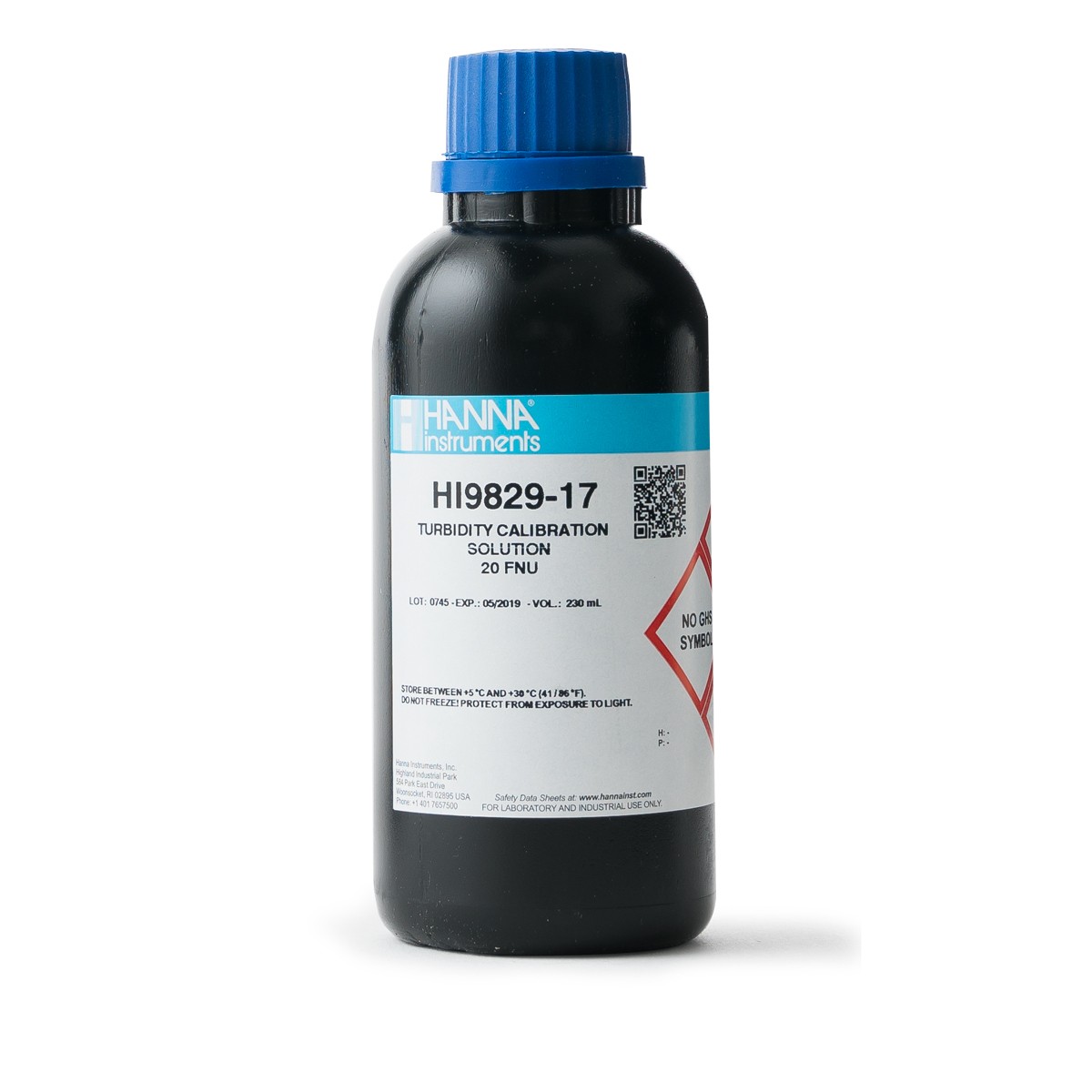 HI9829-17定制专用浊度【标值：20 FNU】标准液