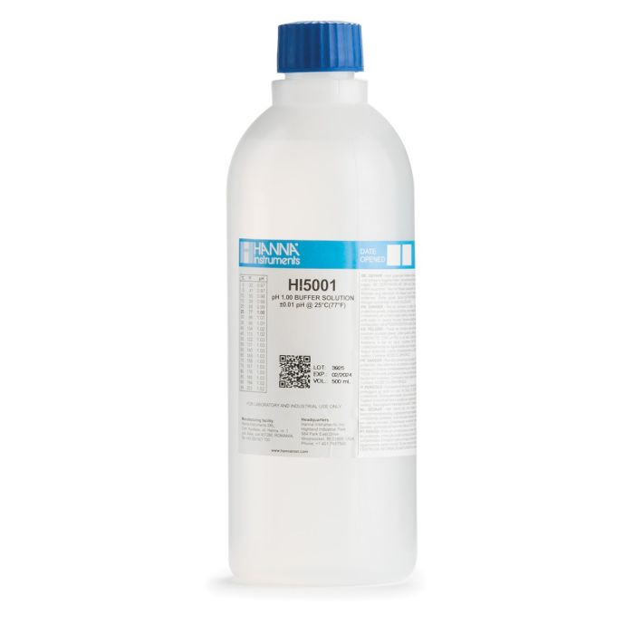 HI5001实验室等级酸度（1.00 pH）标准缓冲液