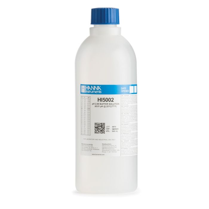 HI5002实验室等级酸度（2.00 pH）标准缓冲液